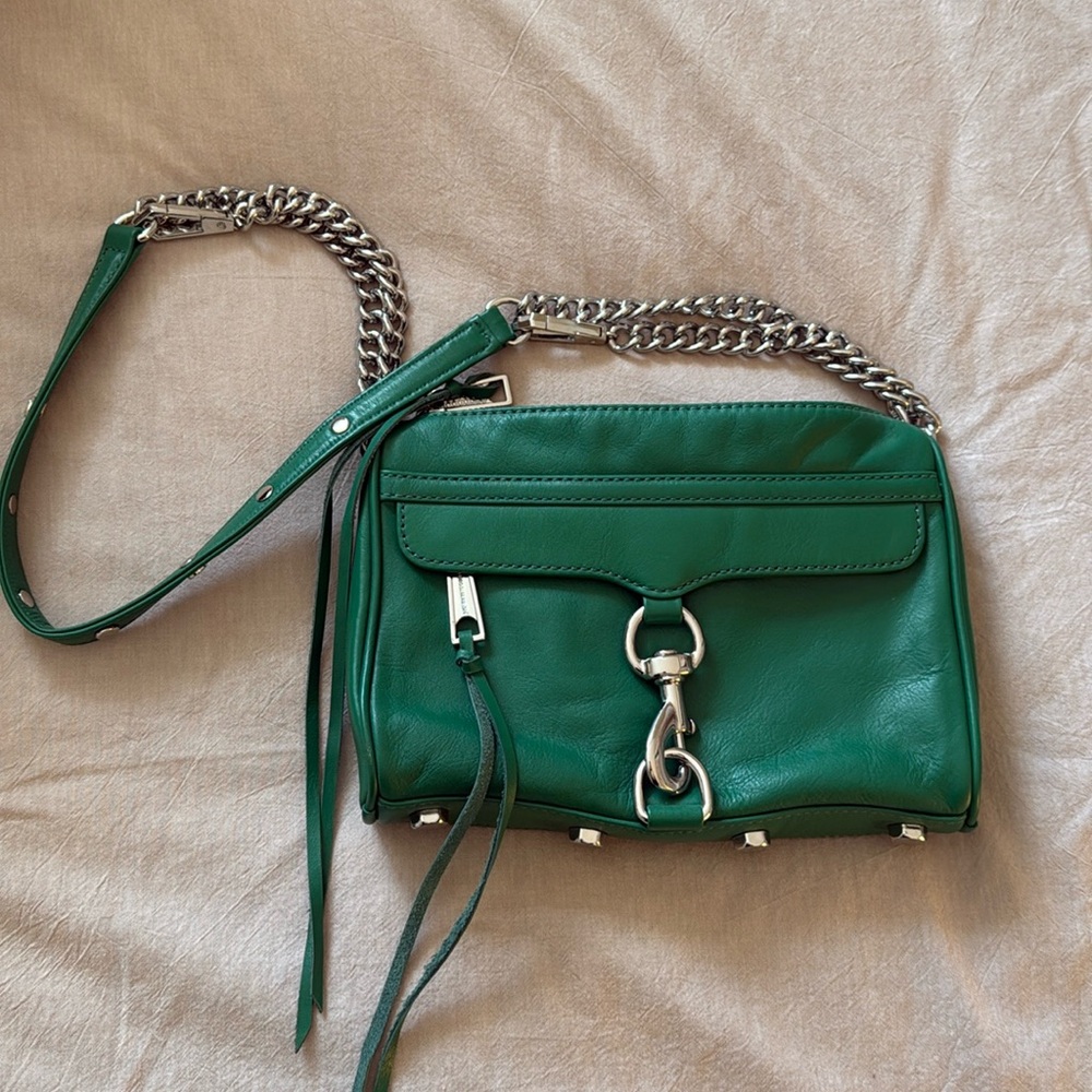 Rebecca Minkoff Mini Mac - Green w/ Silver Hardware